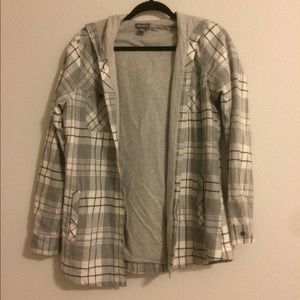 Eddie Bauer Flannel Jacket Hoodie